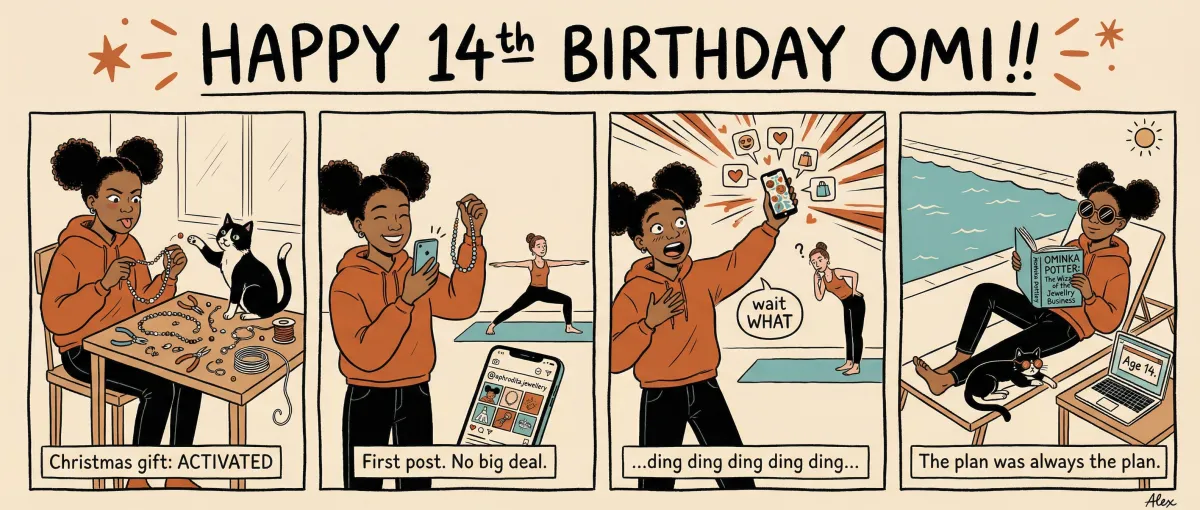 Omi's birthday comic strip